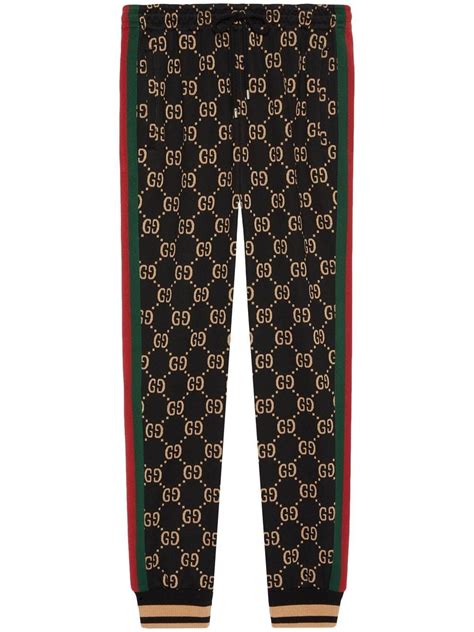 gucci pattern pants|gucci track pants women's.